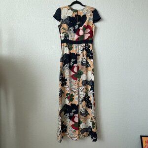 100% Silk Gown with Floral Print